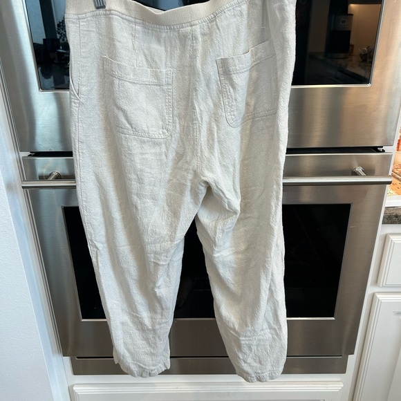 J. Jill Cream Capris, linen/Rayon, size S, GUC - Picture 3 of 3